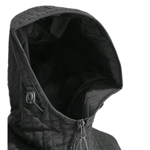 Lands End Women's Quilted Jacket Hooded Size Small Black Fully Lined Zip NWT - Picture 7 of 15